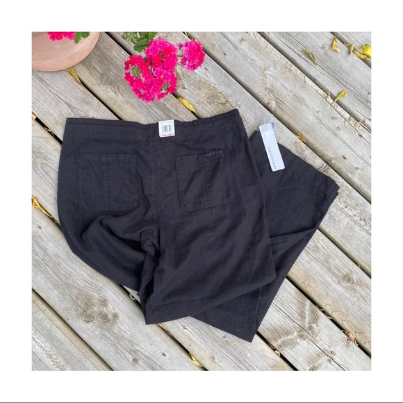 SOLD Calvin Klein High Waist Wide Leg Pants Linen - Picture 3 of 11